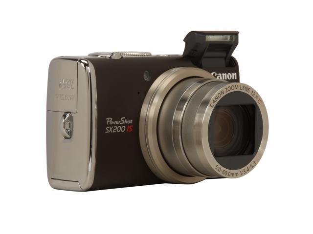 Canon PowerShot SX200 IS Black 12.1 MP 12X Optical Zoom 28mm Wide Angle  Digital Camera