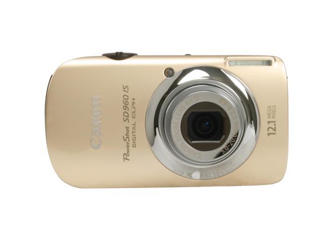 Canon PowerShot SD960 IS Gold 12.1 MP 28mm Wide Angle Digital Camera ...