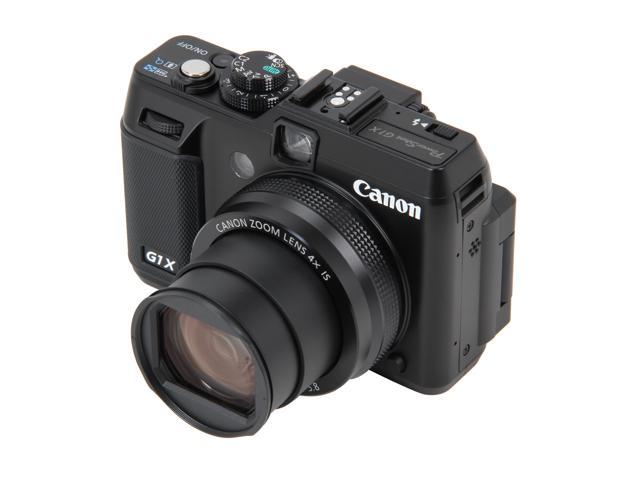 Canon PowerShot G1 X Black 14.3 MP 4X Optical Zoom 28mm Wide Angle Digital Camera