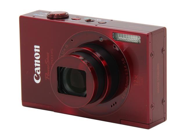Canon ELPH 520 HS Red 10.1 MP 12X Optical Zoom 28mm Wide Angle Digital Camera HDTV Output