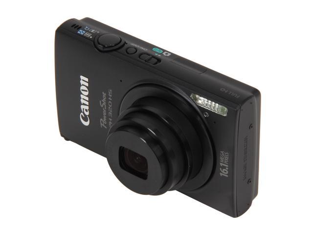 Canon PowerShot ELPH 320 HS Black 16.1 MP 5X Optical Zoom 24mm Wide Angle Digital Camera HDTV Output