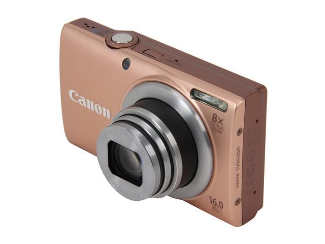 Canon PowerShot A4000 IS Pink 16.0 MP 8X Optical Zoom 28mm Wide Angle Digital Camera