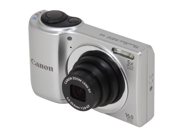 Canon PowerShot A810 Silver 16 MP 5X Optical Zoom 28mm Wide Angle Digital Camera