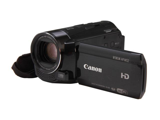 Canon VIXIA HF M52 (6093B004) Black 1/3" CMOS 3.0" 230K Touch LCD 10X Optical Zoom Full HD Flash Memory Camcorder
