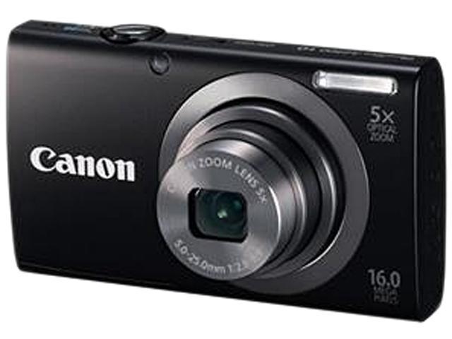 Canon PowerShot A2300 Black 16.0 MP 5X Optical Zoom 28mm Wide Angle Digital Camera