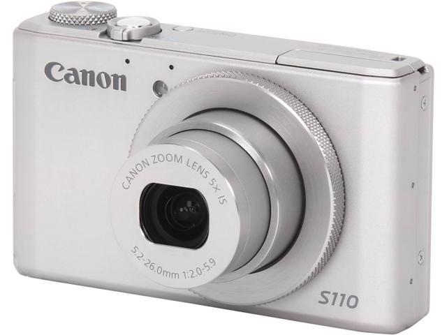 Canon PowerShot S110 Silver 12.1 MP 5X Optical Zoom 24mm Wide Angle Digital Camera HDTV Output