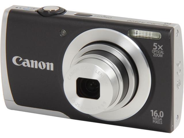 Canon PowerShot A2500 Black 16 MP 28mm Wide Angle Digital Camera