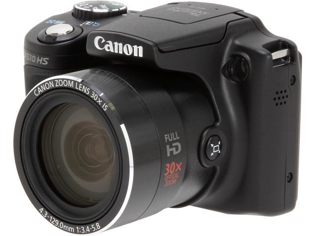 Canon PowerShot SX510 HS Black Approx. 12.1 Megapixels 30X Optical Zoom Digital Camera