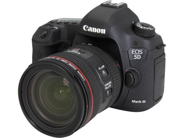 Canon EOS 5D Mark III 5260B054 Black 22.3 MP Digital SLR Camera Body with EF 24-70mm f/4L IS USM Lens