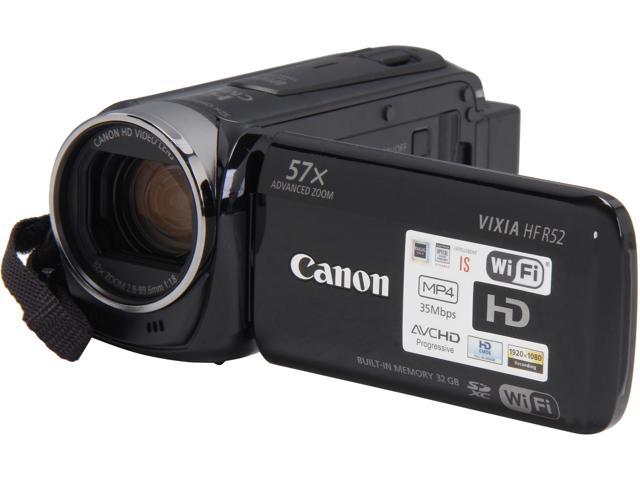 Canon Vixia Hf R52 9173b004 Black Full Hd Hdd Flash Memory Camcorder Newegg Com