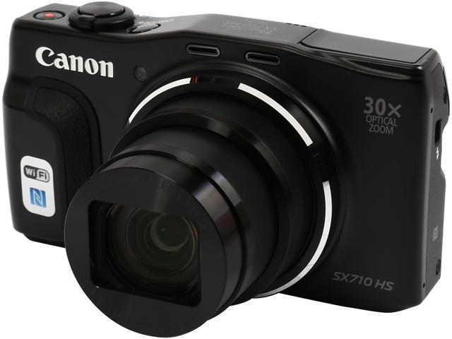 Canon PowerShot SX710 HS Black 20.3 MP 30X Optical Zoom 25mm Wide Angle High-End, Advanced Digital Camera HDTV Output