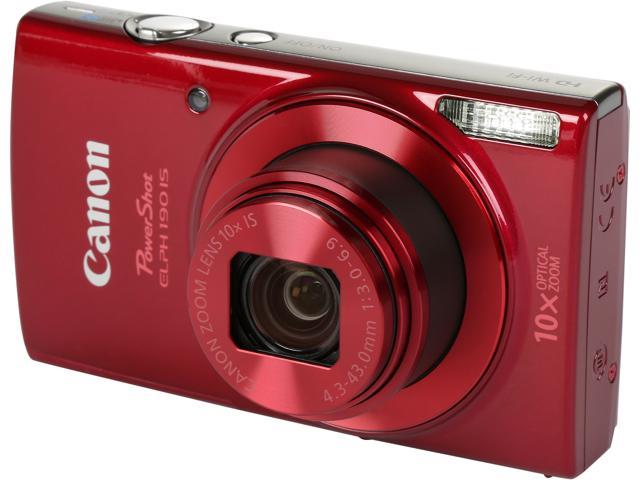 Canon PowerShot ELPH 190 IS Digital Camera - Red