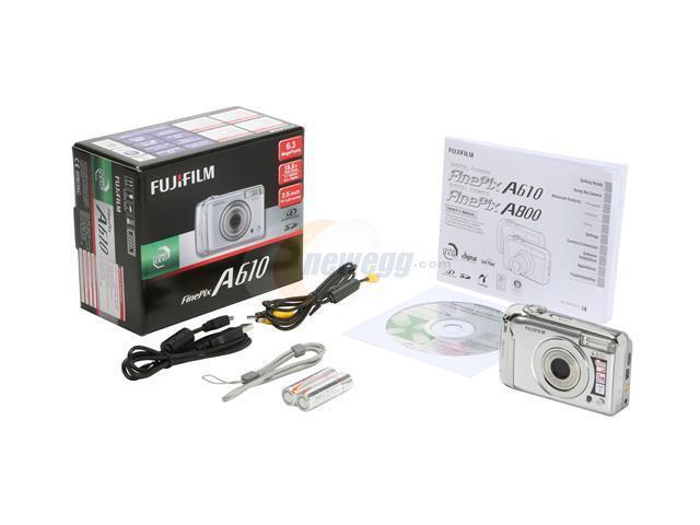 FUJIFILM FinePix A610 Silver 6.3 MP Digital Camera - Newegg.com