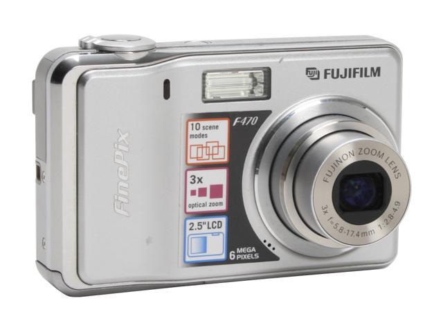 Open Box: Fujifilm Finepix F470 Silver 6.0 Mp Digital Camera - Newegg.com