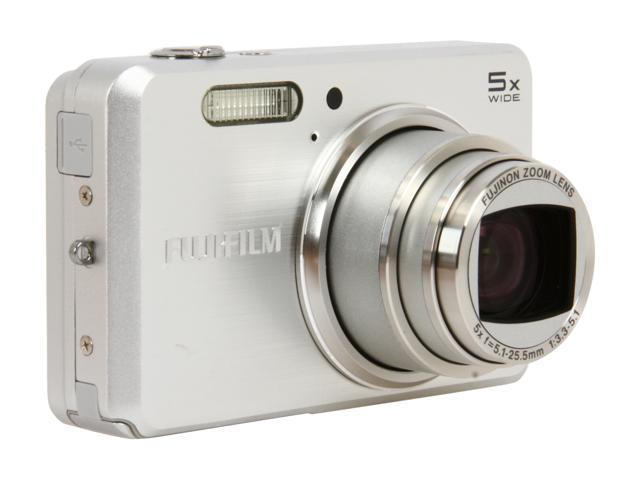 FUJIFILM FinePix J150W Silver 10 MP 5X Optical Zoom 28mm Wide Angle Digital  Camera