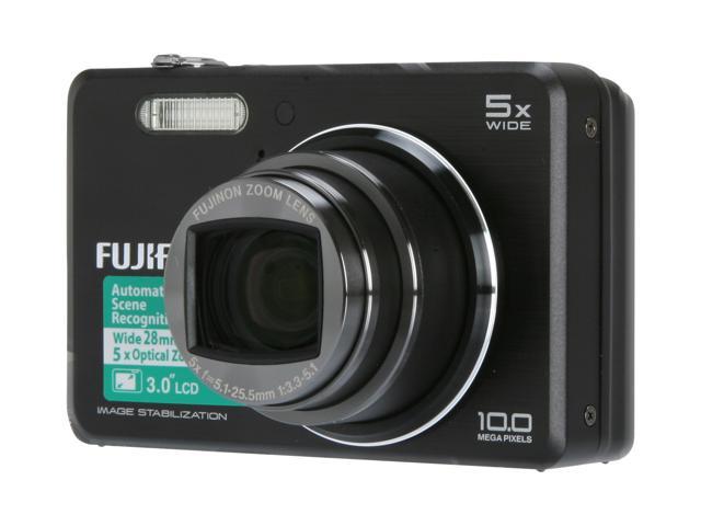 In de genade van oortelefoon Raak verstrikt FUJIFILM FINEPIX J250 Black 10.0 MP 28mm Wide Angle Digital Camera -  Newegg.com