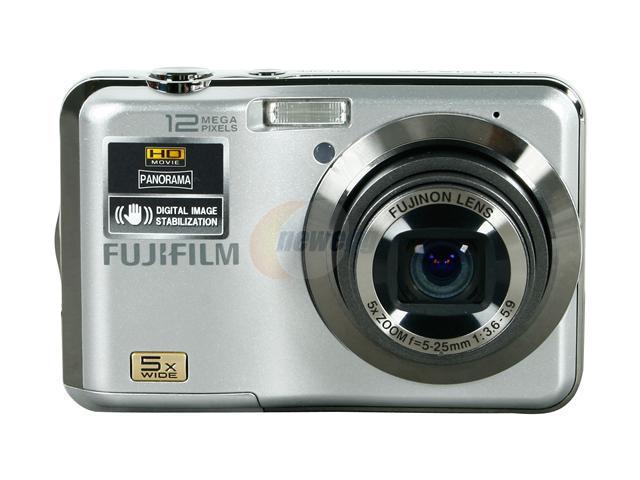 FUJIFILM FINEPIX AX200 Silver 12 MP 28mm Wide Angle Digital Camera ...