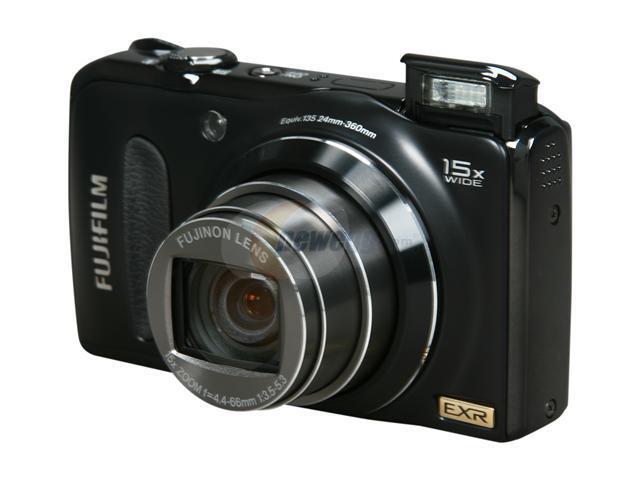 FUJIFILM F300EXR Black 12MP 24mm Wide Angle Digital Camera 