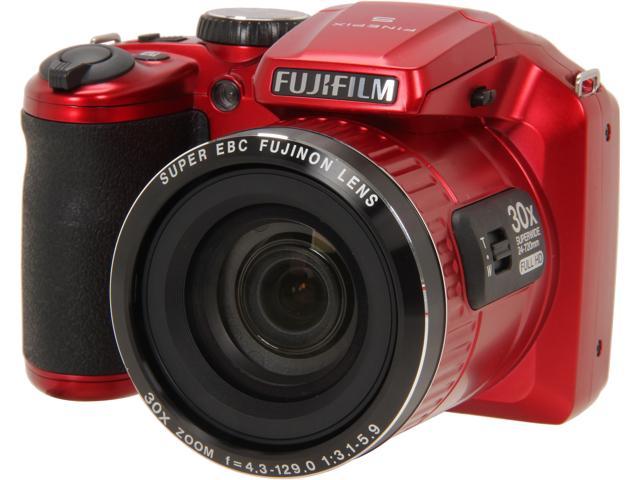 FUJIFILM FinePix S6800 Red 16.2 MP 24mm Wide Angle Digital Camera HDTV Output