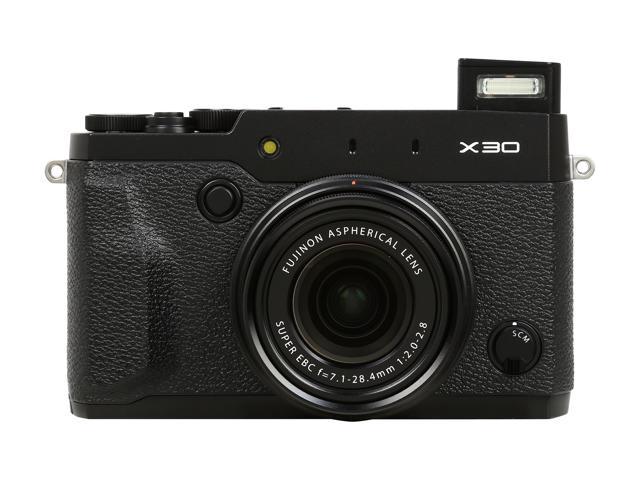 FUJIFILM X30 Black 12.0 MP 28mm Wide Angle Digital Camera HDTV