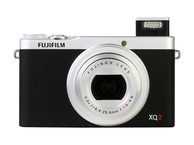 FUJIFILM XQ2 Silver 12.0 MP 25mm Wide Angle Digital Camera HDTV