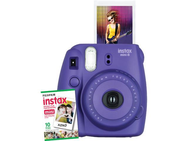 Instax Mini 8 Instant Camera with 10 exposure Film - Electric Purple