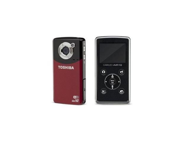 Toshiba Air10 (PA3906U-1C1R) Red 5MP CMOS 2.0" LCD 5x Digital HD Wi-Fi Camcorder with 4GB SD Card