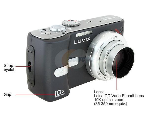 Panasonic DMC-TZ1 Black 5.0 MP Digital Camera - Newegg.com