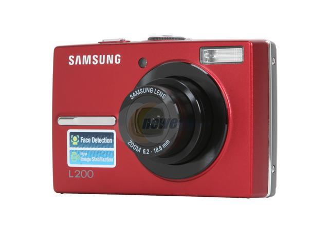 SAMSUNG L200 Red 10.2 MP 3X Optical Zoom Digital Camera