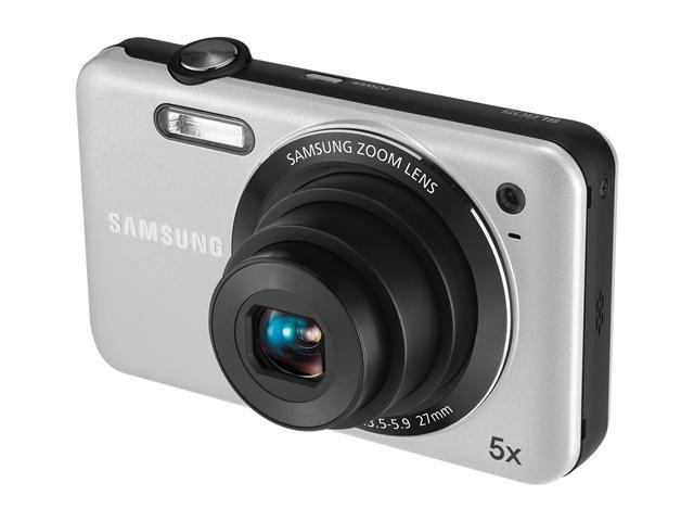 SAMSUNG SL605 Silver 12.2 MP 5X Optical Zoom 27mm Wide Angle Digital Camera