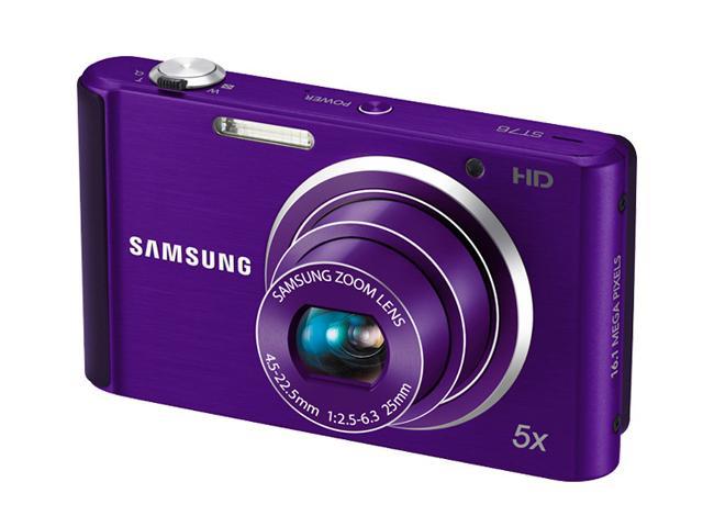SAMSUNG ST76 Purple 16.1 MP 5X Optical Zoom 25mm Wide Angle Digital Camera