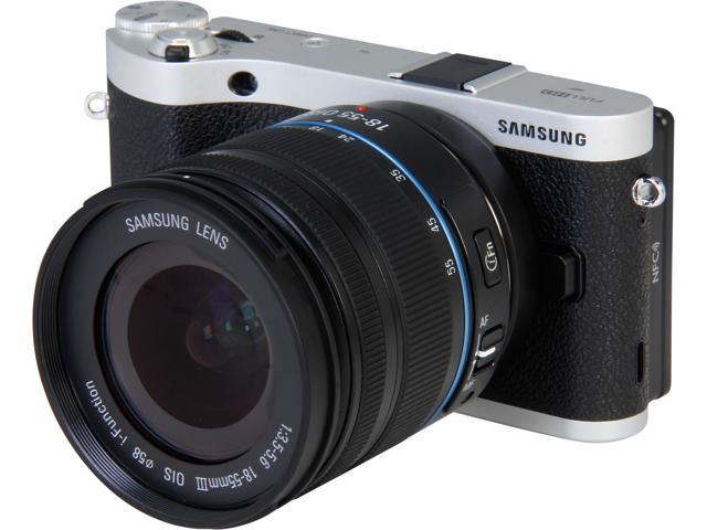 SAMSUNG NX300 EV-NX300ZBSTUS Black 20.3 MP 3.3" 768K Touch LCD Mirrorless Digital Camera with 18-55mm f/3.5-5.6 OIS Lens