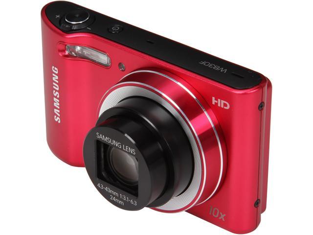 SAMSUNG EC-WB30FZBPRUS Red 16.2 MP 10X Optical Zoom Wide Angle Digital Camera