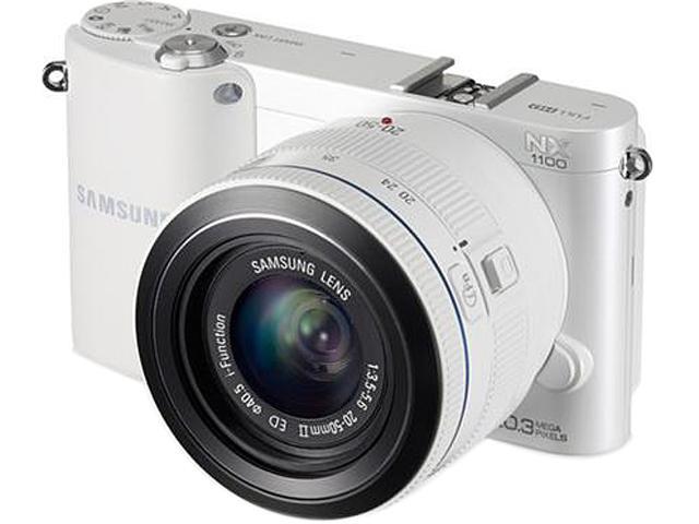 SAMSUNG NX1100 White 20.3 MP 3.0" 921K LCD Smart Compact Camera System with 20-50mm f/3.5-5.6 Lens