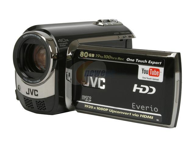 JVC Everio GZ-MG670 Black 80GB Hard Disk Drive HD Camcorder 