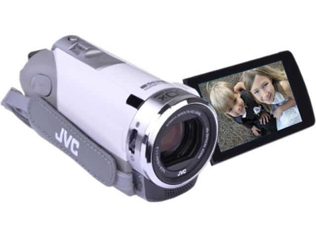 JVC GZ-E300WUS-FB-R White CMOS 3.0" LCD 40x Optical Zoom 60x Dynamic Zoom 200x Digital Zoom Full HD Pocket Camcorder