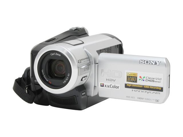 SONY HDR-HC5 Silver 1/3" ClearVid CMOS Sensor 2.7" 211K Touch Panel LCD 10X Optical Zoom High Definition Handycam Camcorder