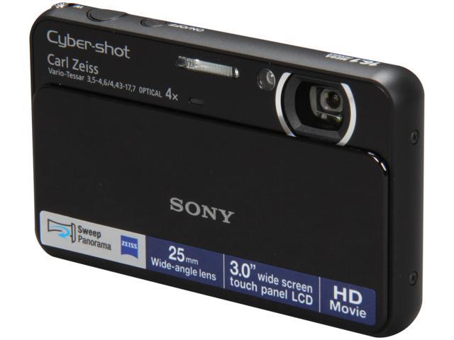 SONY DSCT110/B Black 16.1 MP 4X Optical Zoom 25mm Wide Angle Digital Camera