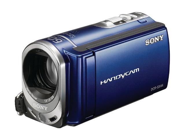 SONY DCR-SX44/L Blue 1/8" CCD 2.7" 230K LCD 60X Optical Zoom 4GB Handycam Camcorder