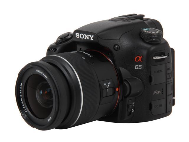SONY alpha SLT-A65VK Black 24.3 MP DSLR Camera with SAL1855 Lens