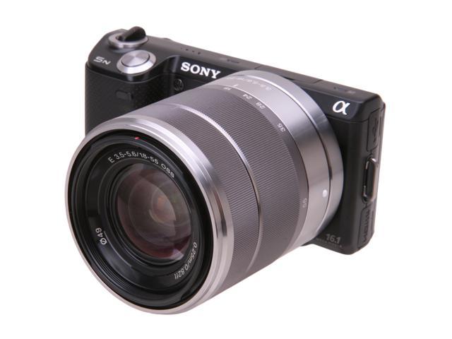 Sony Alpha NEX-5NK/B Black 16.1MP Compact Interchangeable Touchscreen ...