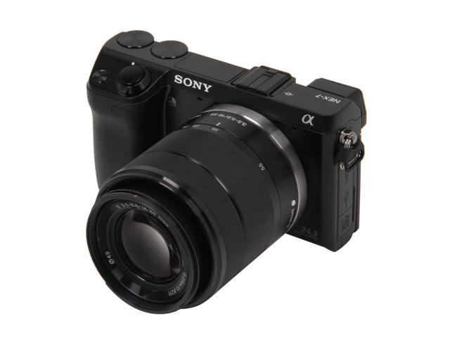 Sony Alpha NEX-7K/B Black 24.3MP DSLR Camera With SEL1855 Lens