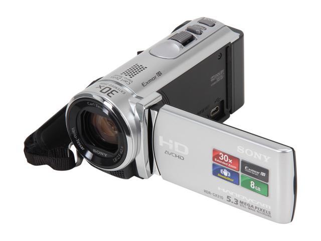 SONY HDR-CX210/S Silver 1/5.8" CMOS 2.7" (230K) LCD 25X Optical Zoom Full HD Flash Memory Camcorder