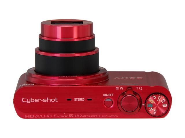 カメラ デジタルカメラ SONY Cyber-shot DSC-WX300/R Red 18.2 MP Digital Camera HDTV Output 
