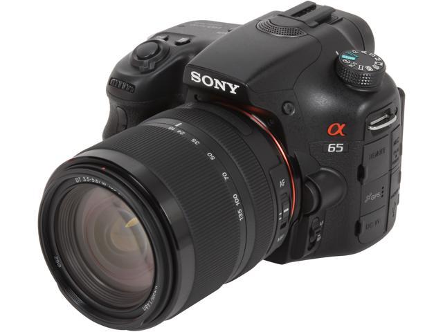 SONY Alpha SLT-A65VM Black DSLR Camera With 18-135mm Lens - Newegg.com