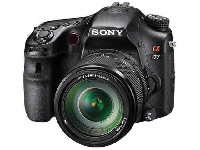 SONY a77 SLT-A77VM Black 24.3 MP Digital SLR Camera with 18-135mm Lens