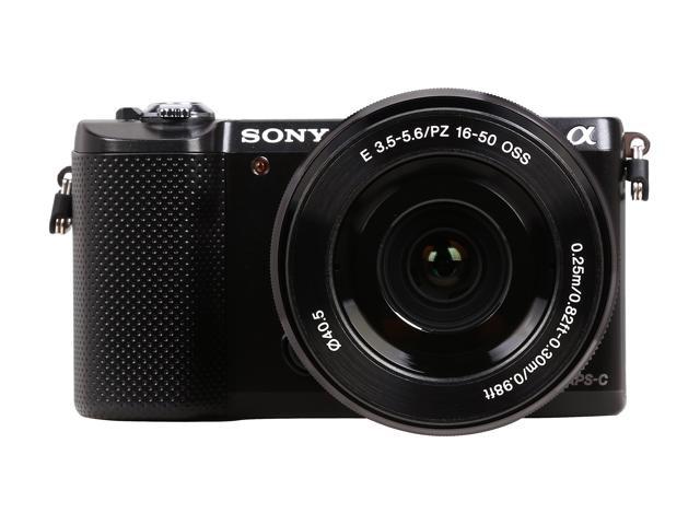 Used - Acceptable: SONY Alpha a5000 ILCE-5000L/B Black Compact 