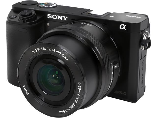 Sony Alpha A6000 ILCE-6000L/B Black Mirrorless Camera with 16-50