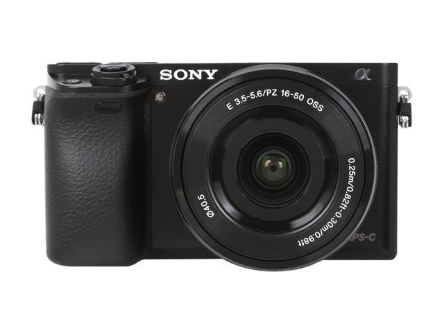 Sony Alpha A6000 ILCE-6000L/B Black Mirrorless Camera with 16-50 