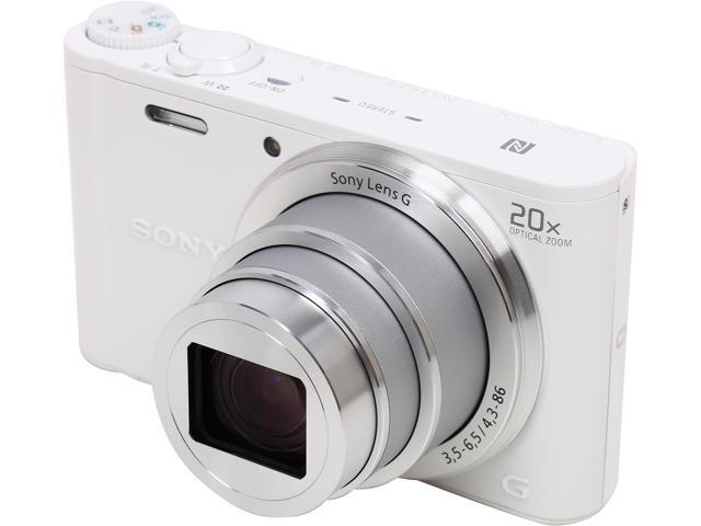 SONY Cyber-shot WX350 White 18.2 MP 20X Optical Zoom Digital Camera HDTV Output